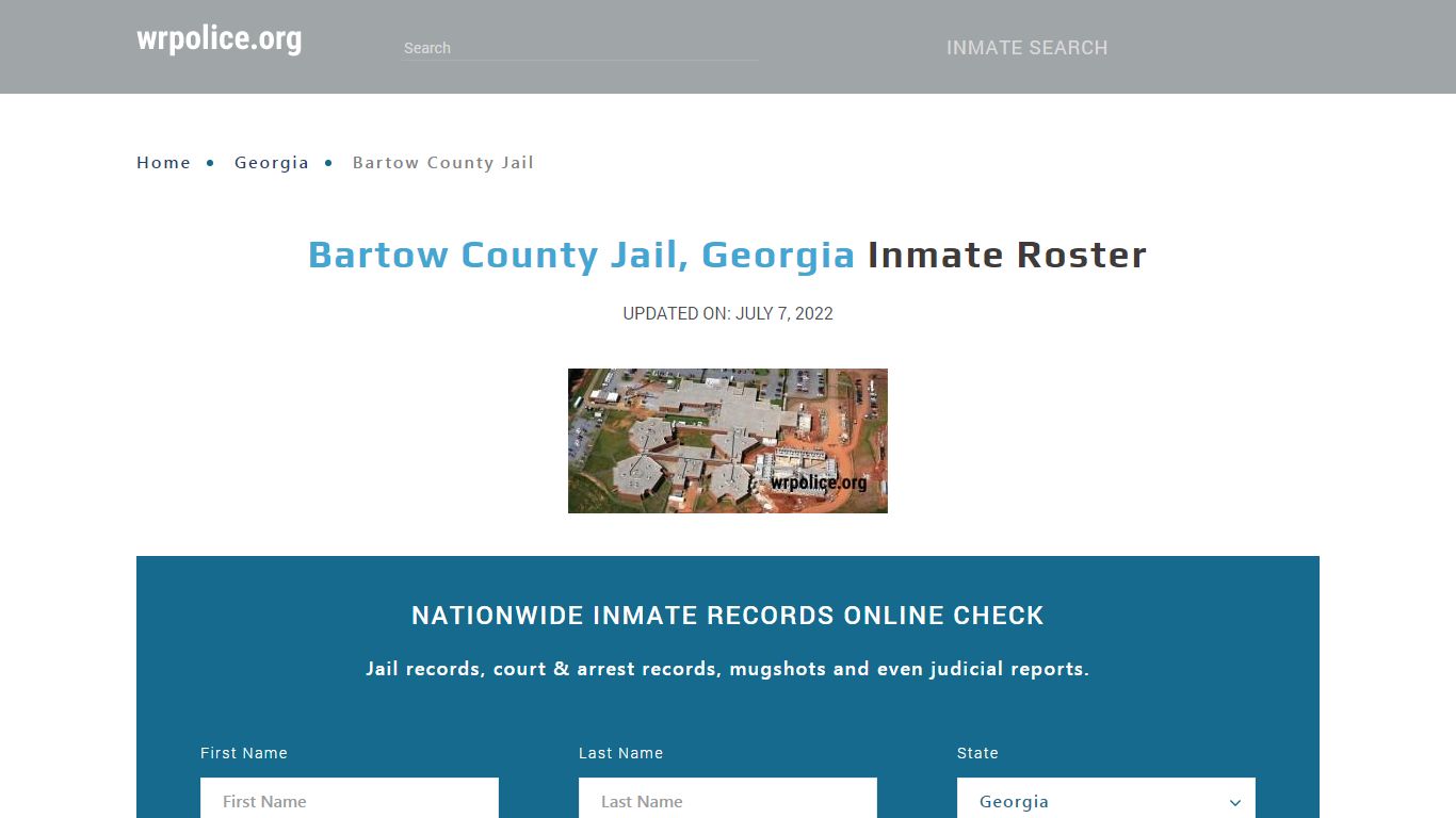 Bartow County Jail, Georgia - Inmate Locator