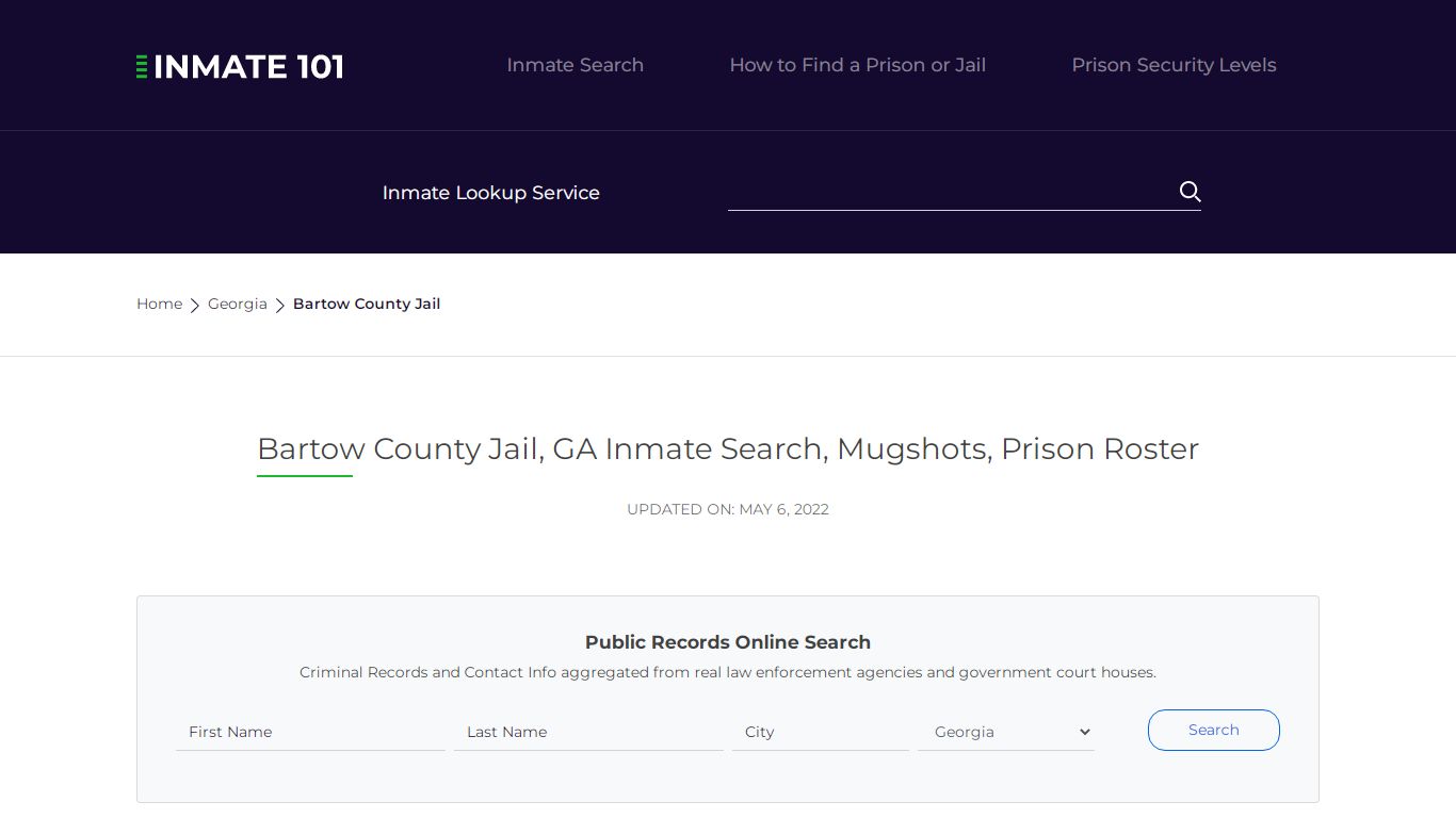 Bartow County Jail, GA Inmate Search, Mugshots, Prison ...
